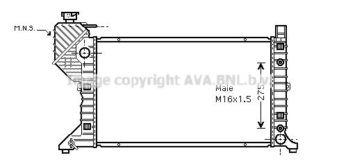 AVA QUALITY COOLING Jäähdytin,moottorin jäähdytys MSA2182